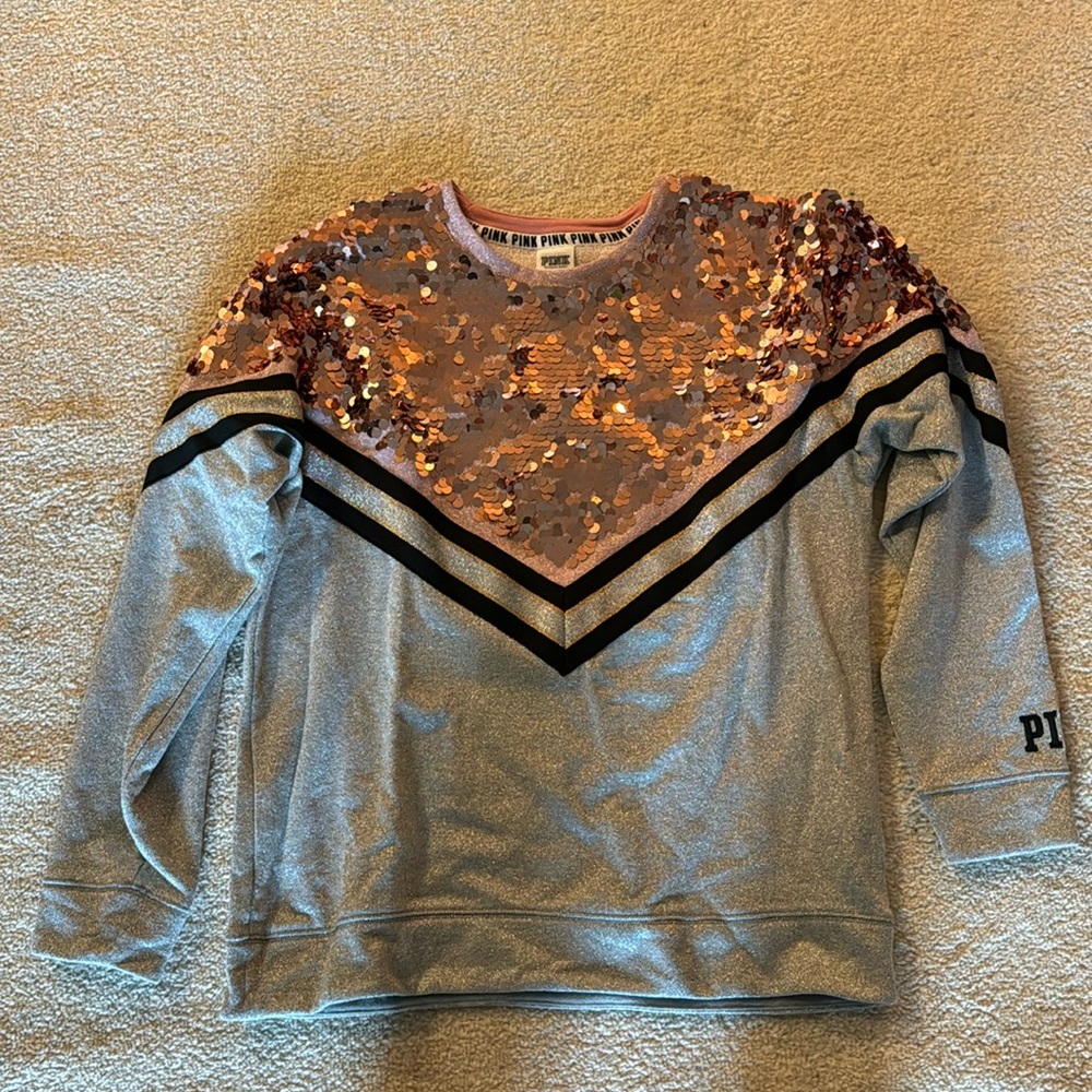 Barely-worn Sequin PINK! Sweatshirt in Medium